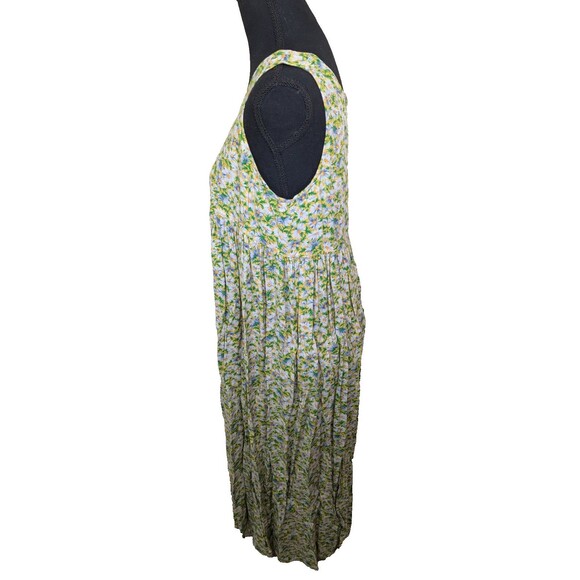 Jones New York Sport Vintage Midi Dress Floral Pleated Spring Made In USA Small - Picture 3 of 10